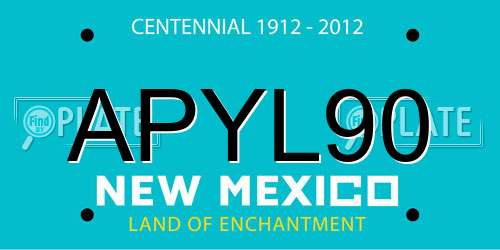 APYL90 New Mexico License Plate