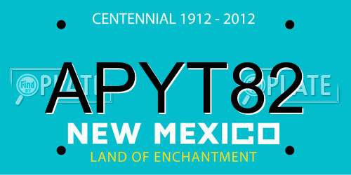APYT82 New Mexico License Plate