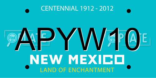 APYW10 New Mexico License Plate