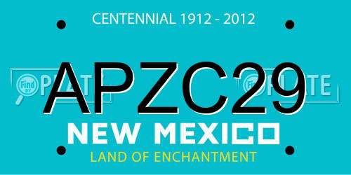 APZC29 New Mexico License Plate