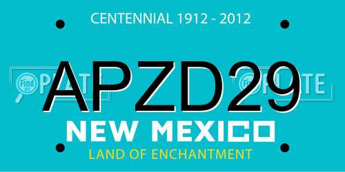 APZD29 New Mexico License Plate