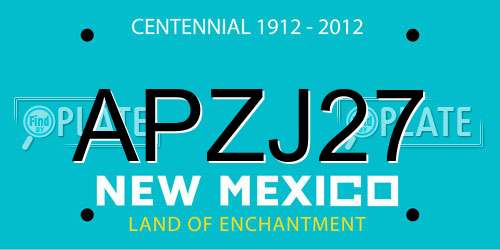 APZJ27 New Mexico License Plate
