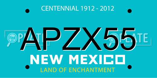 APZX55 New Mexico License Plate