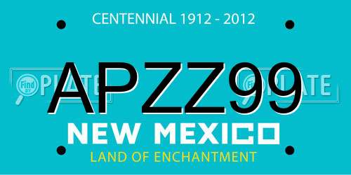 APZZ99 New Mexico License Plate