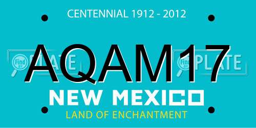 AQAM17 New Mexico License Plate