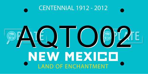 AQTO02 New Mexico License Plate