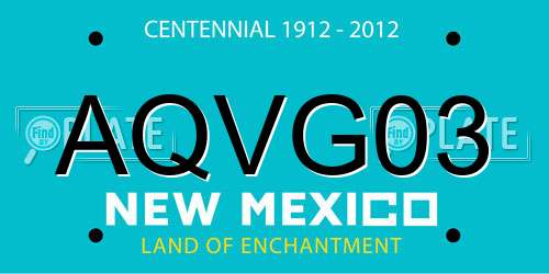 AQVG03 New Mexico License Plate