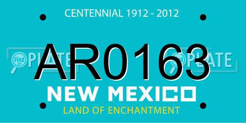 AR0163 New Mexico License Plate