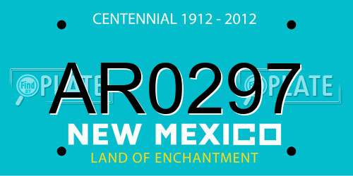 AR0297 New Mexico License Plate
