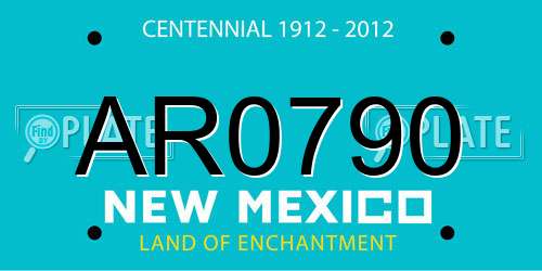 AR0790 New Mexico License Plate