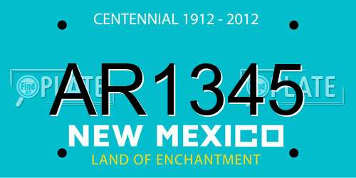 AR1345 New Mexico License Plate