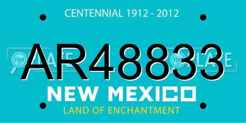 AR48833 New Mexico License Plate