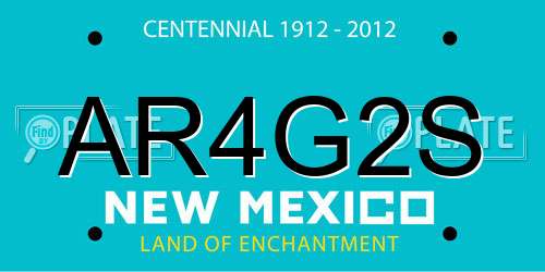AR4G2S New Mexico License Plate