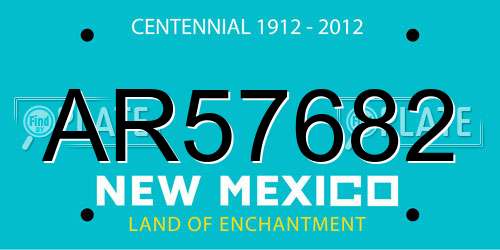AR57682 New Mexico License Plate