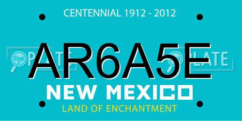 AR6A5E New Mexico License Plate