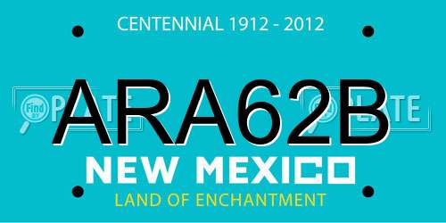 ARA62B New Mexico License Plate