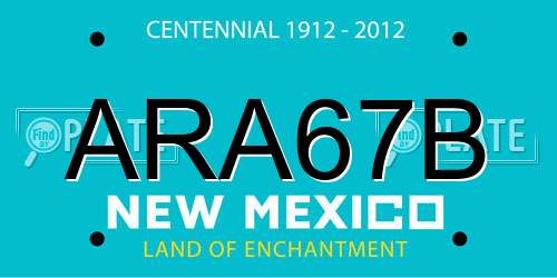 ARA67B New Mexico License Plate