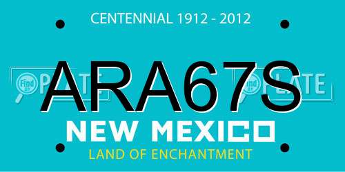 ARA67S New Mexico License Plate