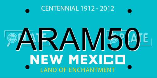 ARAM50 New Mexico License Plate
