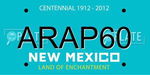 ARAP60 New Mexico License Plate