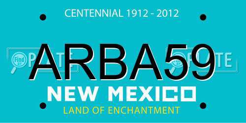 ARBA59 New Mexico License Plate