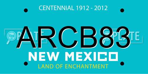 ARCB83 New Mexico License Plate