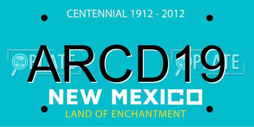 ARCD19 New Mexico License Plate