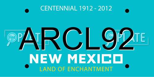 ARCL92 New Mexico License Plate