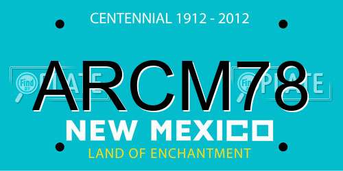 ARCM78 New Mexico License Plate
