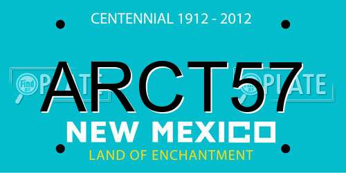 ARCT57 New Mexico License Plate