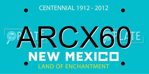 ARCX60 New Mexico License Plate