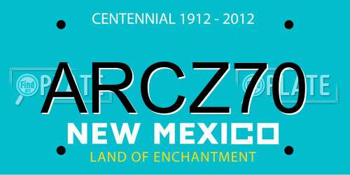 ARCZ70 New Mexico License Plate