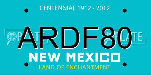 ARDF80 New Mexico License Plate