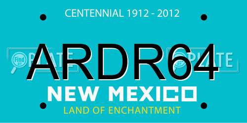 ARDR64 New Mexico License Plate