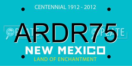 ARDR75 New Mexico License Plate