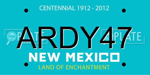 ARDY47 New Mexico License Plate