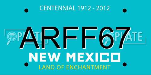 ARFF67 New Mexico License Plate