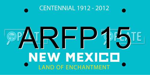 ARFP15 New Mexico License Plate
