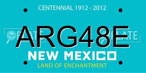 ARG48E New Mexico License Plate