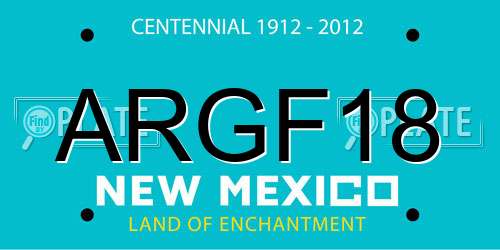 ARGF18 New Mexico License Plate