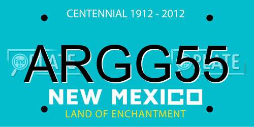ARGG55 New Mexico License Plate