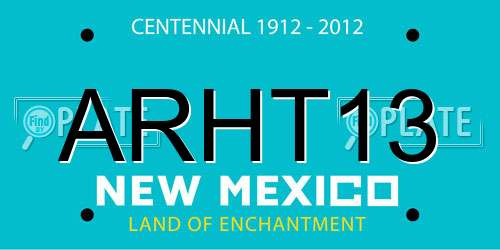 ARHT13 New Mexico License Plate