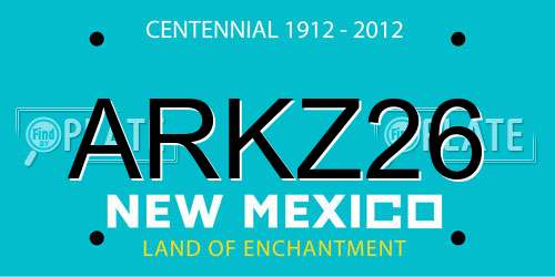 ARKZ26 New Mexico License Plate