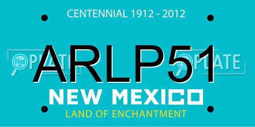 ARLP51 New Mexico License Plate