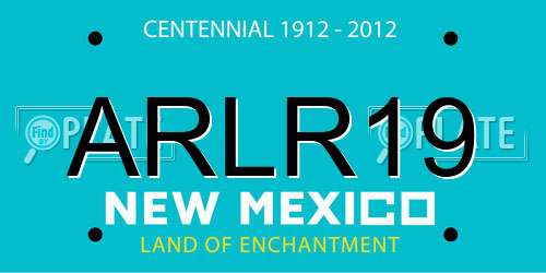 ARLR19 New Mexico License Plate