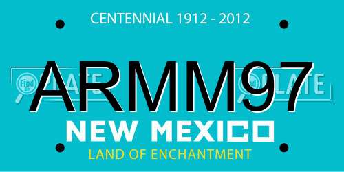 ARMM97 New Mexico License Plate