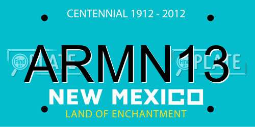 ARMN13 New Mexico License Plate