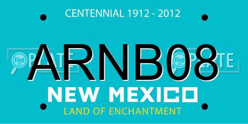 ARNB08 New Mexico License Plate