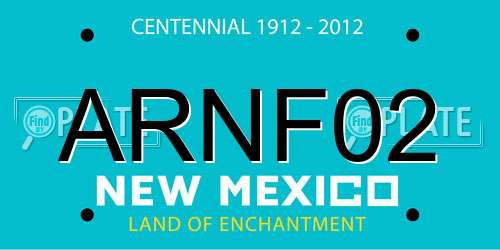 ARNF02 New Mexico License Plate