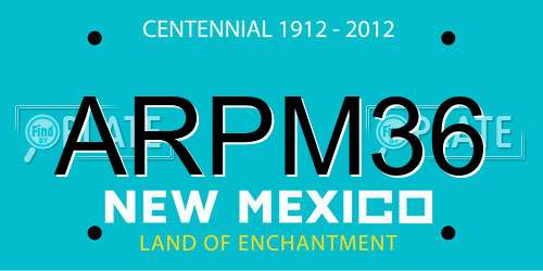 ARPM36 New Mexico License Plate